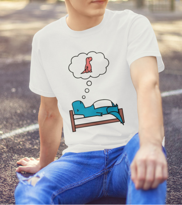 Dinosaur Sweet Dreams BlueRex Sleeping Dinos Dreaming Red Rex T-Shirt
