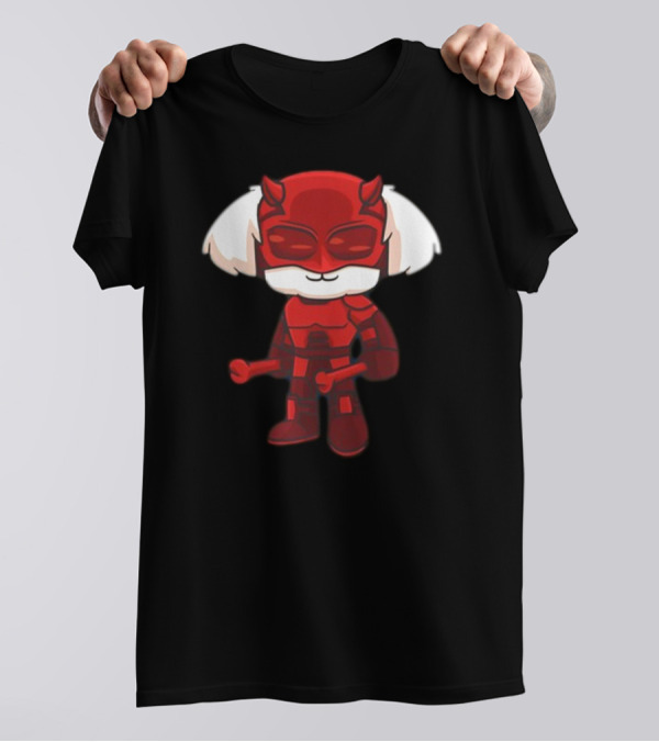 Doug The Devil Of Hell's Kitchen Red Demon Character With Mask And Horns T-Shirt