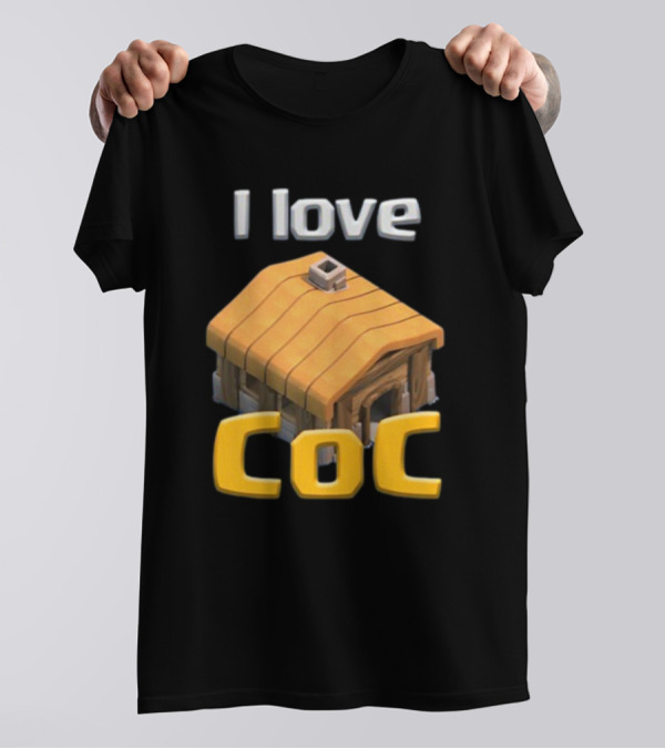 I Love Coc Clash Of Clans Hut T-Shirt