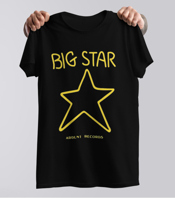 Big Star Ardent Records Yellow Star Graphic Retro Music T-Shirt