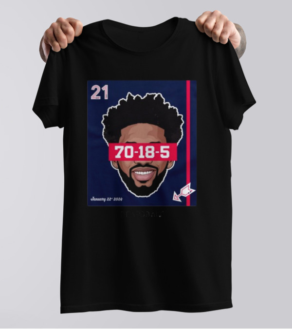 Joel Embiid 70-18-5 Dearbball January 22 T-Shirt