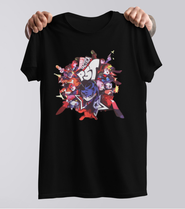 Shopatlus Persona P5t Phantom Thieves Characters Action Montage T-Shirt