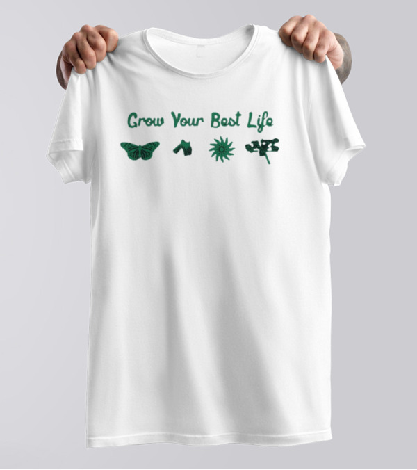 Grow Your Best Life Butterfly Sun Plant T-Shirt