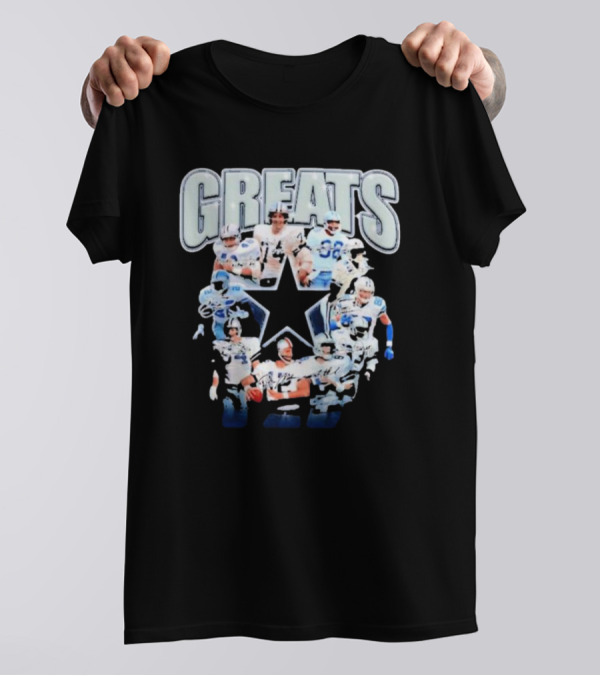 Dallas Cowboys All Time Greats Navy Signature Football Player Star T-Shirt