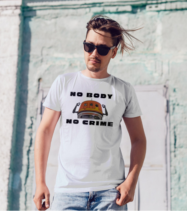 No Body No Crime Chopper Kyber Kat Droid Head T-Shirt