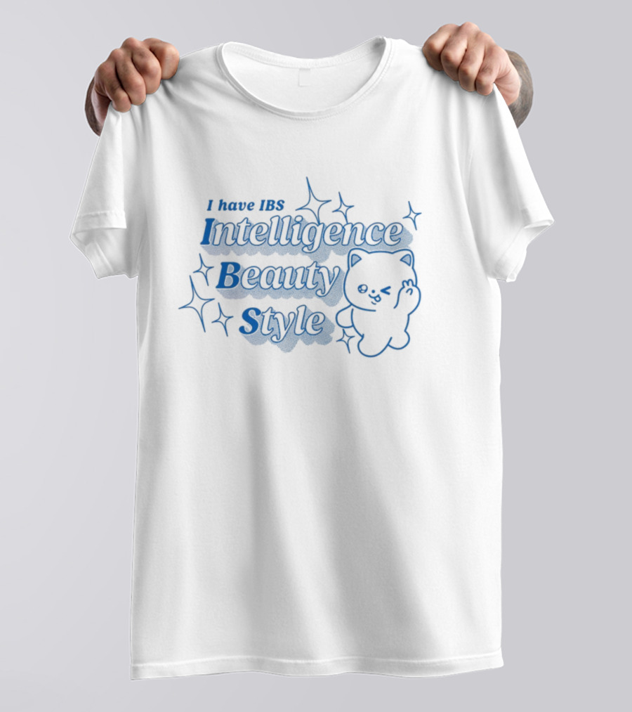I Have IBS Intelligence Beauty Style New Cute Bear Stars T-Shirt