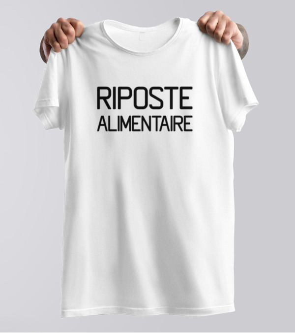 Riposte Alimentaire Text Bold Black T-Shirt