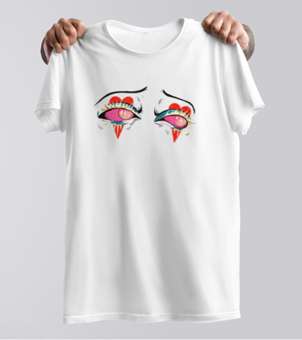 Galactixy Eyes Love Is Blindness Dripping Heart Tears T-Shirt
