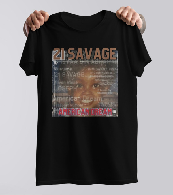21 Savage Joseph American Dream Album Cover Art Hip Hop T-Shirt