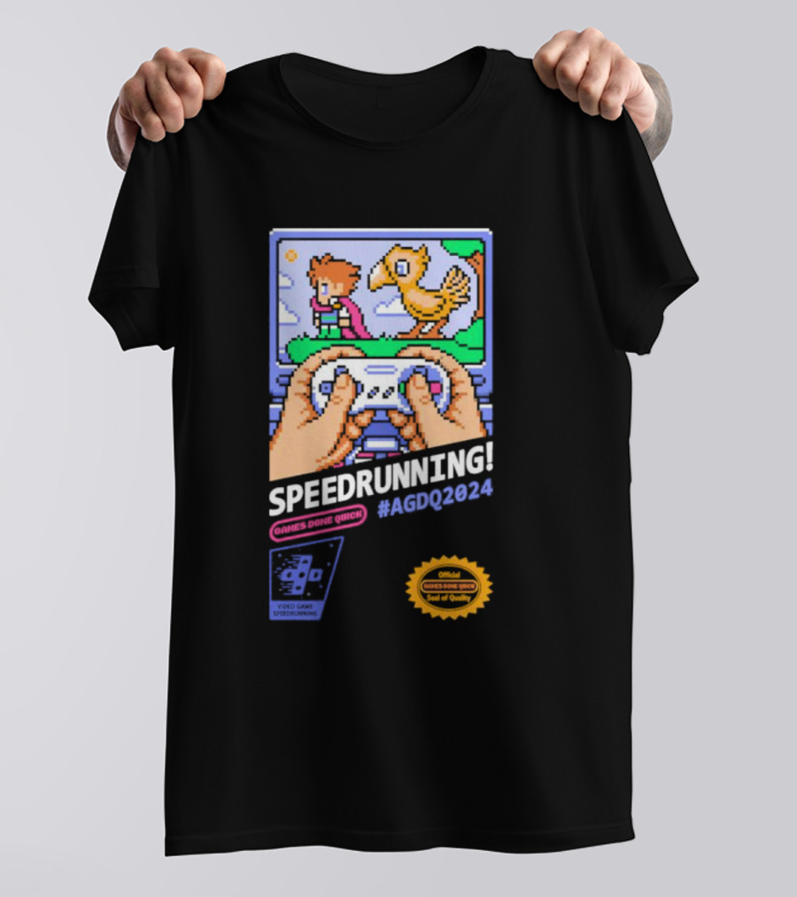 AGDQ 2024 Speedrunning Games Done Quick Video Game Streamer Contest Official Seal T-Shirt
