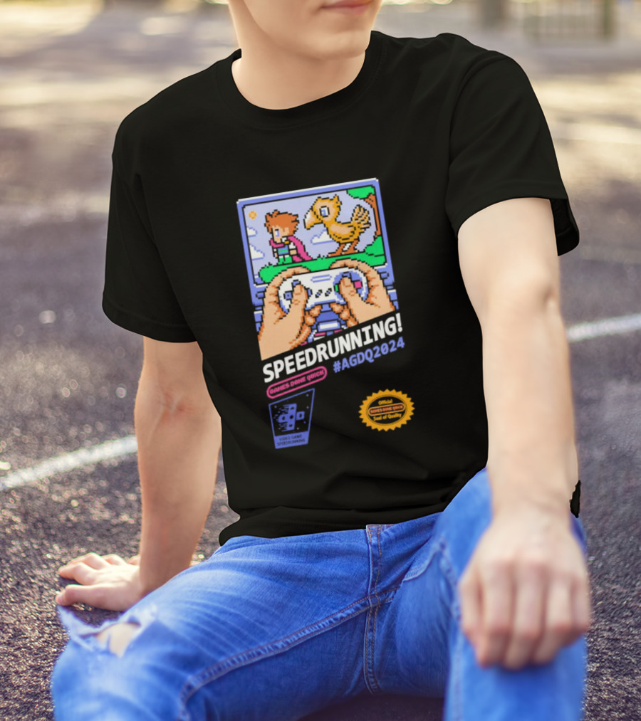 AGDQ 2024 Speedrunning Games Done Quick Video Game Streamer Contest Official Seal T-Shirt