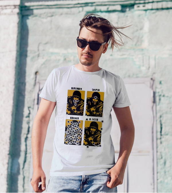 Rifleman Sniper Gunner Officer Bullet Targets T-Shirt