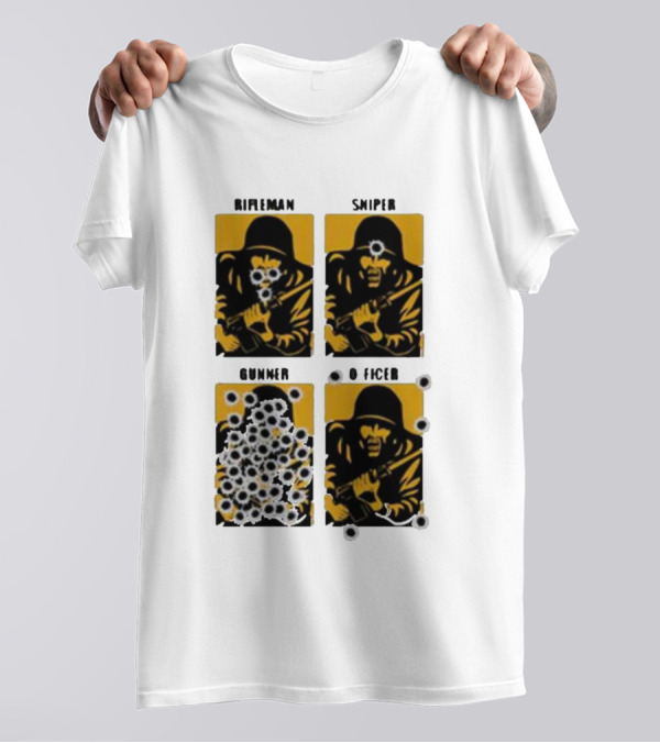 Rifleman Sniper Gunner Officer Bullet Targets T-Shirt