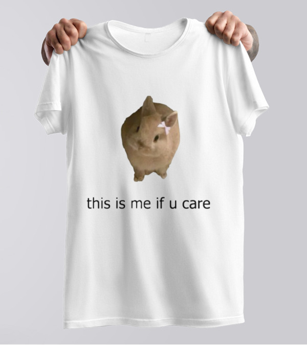 Shopellesong This Is Me If U Care Cute Bunny With Bow T-Shirt
