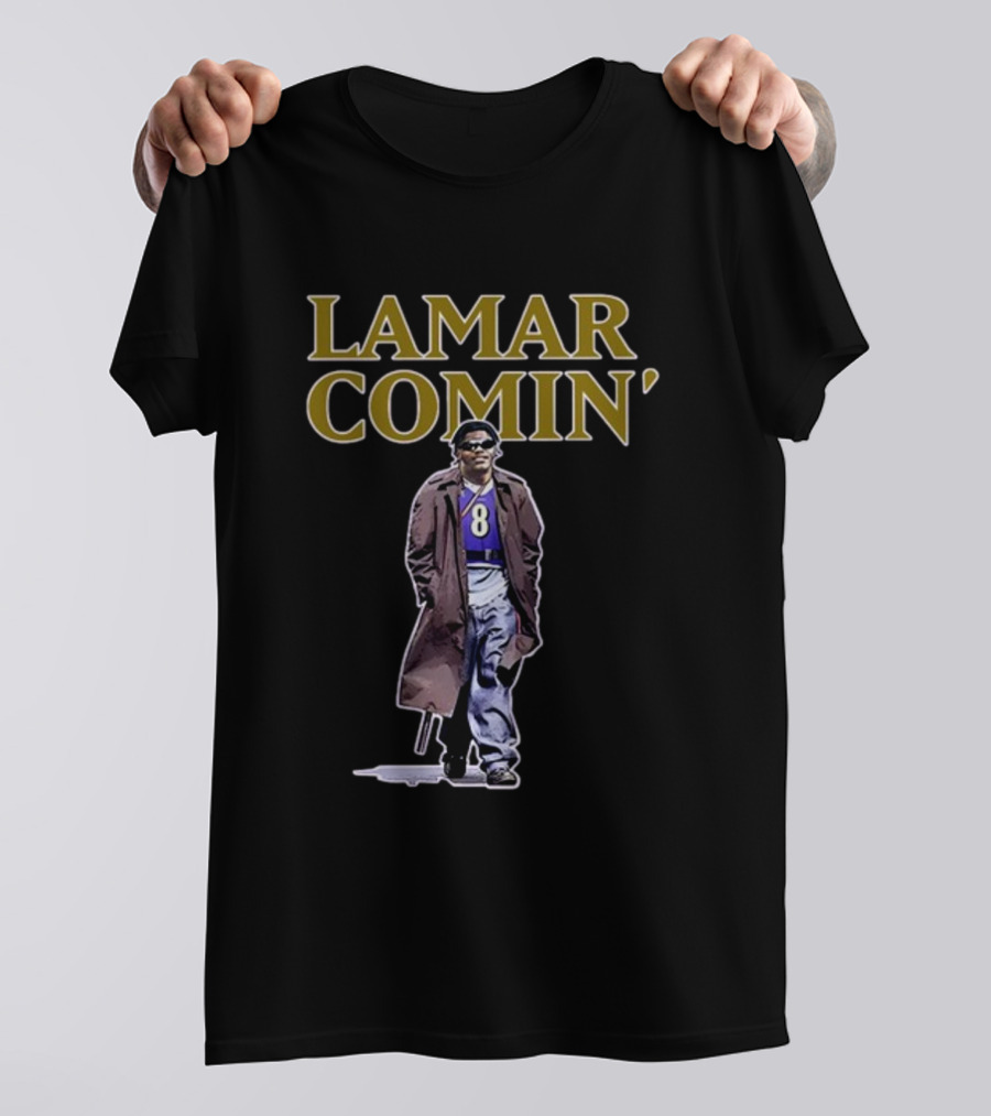 Lamar Comin' Number 8 Cool T-Shirt