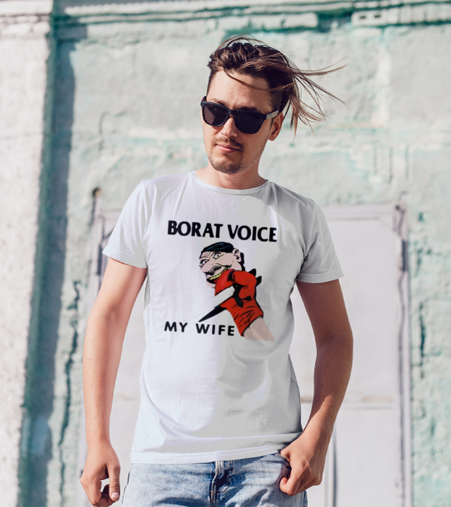 Borat Voice My Wife Knife Comic T-Shirt