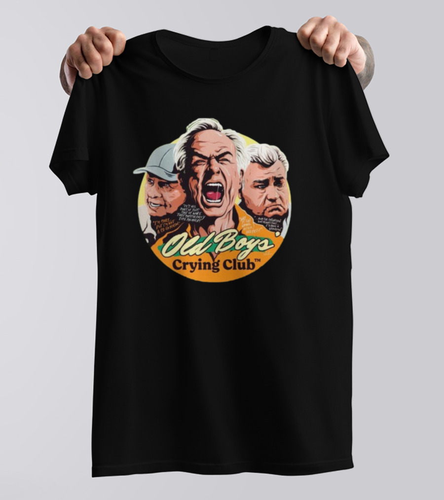 Old Boys’ Crying Club Grumpy Faces Comic Style Characters T-Shirt