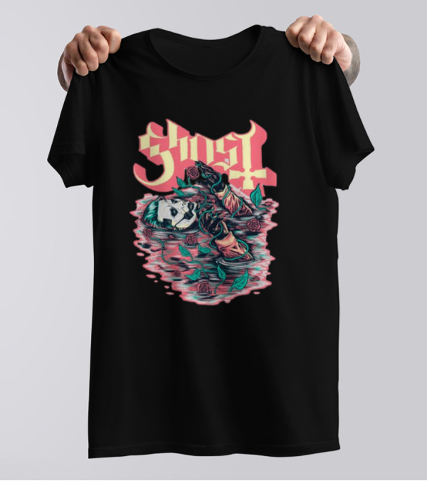Ghost Roses Floating Phantom Valentine's T-Shirt