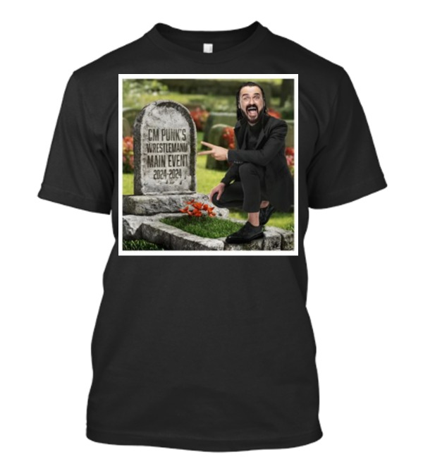 CM Punk's Wrestlemania Main Event 2024 Tombstone T-Shirt