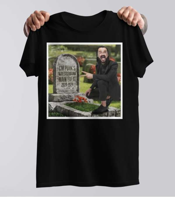 CM Punk's Wrestlemania Main Event 2024 Tombstone T-Shirt
