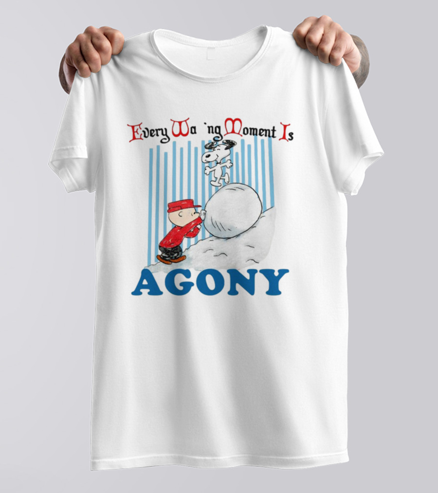 Every Waking Moment Is Agony Sisyphus Dog Cartoon Snowball T-Shirt