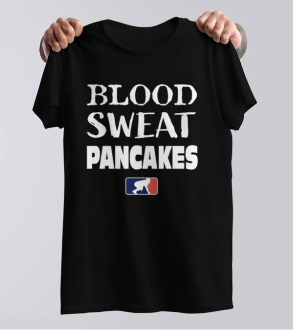 Linemanprobs Blood Sweat Pancakes Football Icon NFL T-Shirt