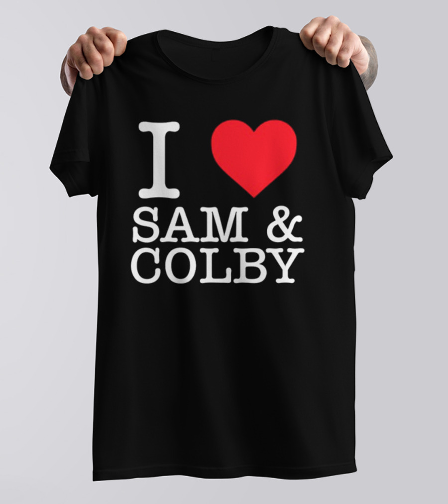 Xplr Shop I Love Sam And Colby Heart T-Shirt