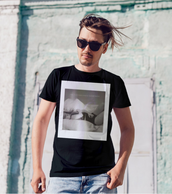 The Tortured Poets Department Lying Down Black And White Photograph T-Shirt