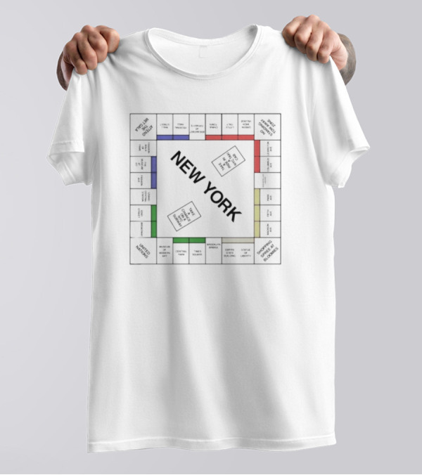 New York Monopoly Game Board Inspired T-Shirt