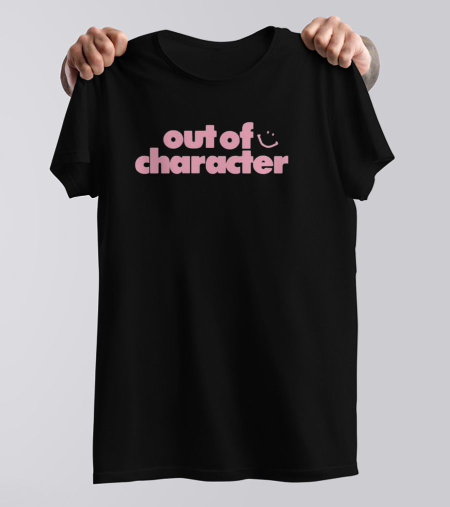 Out Of Character Smiley Face Gender Reveal T-Shirt