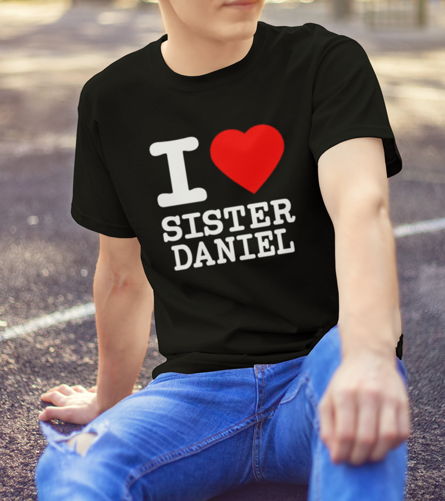 Bunnysiipper I Love Sister Daniel Red Heart T-Shirt