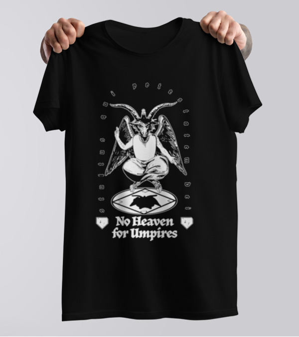 No Heaven For Umpires Goat Baphomet With Pentagram T-Shirt