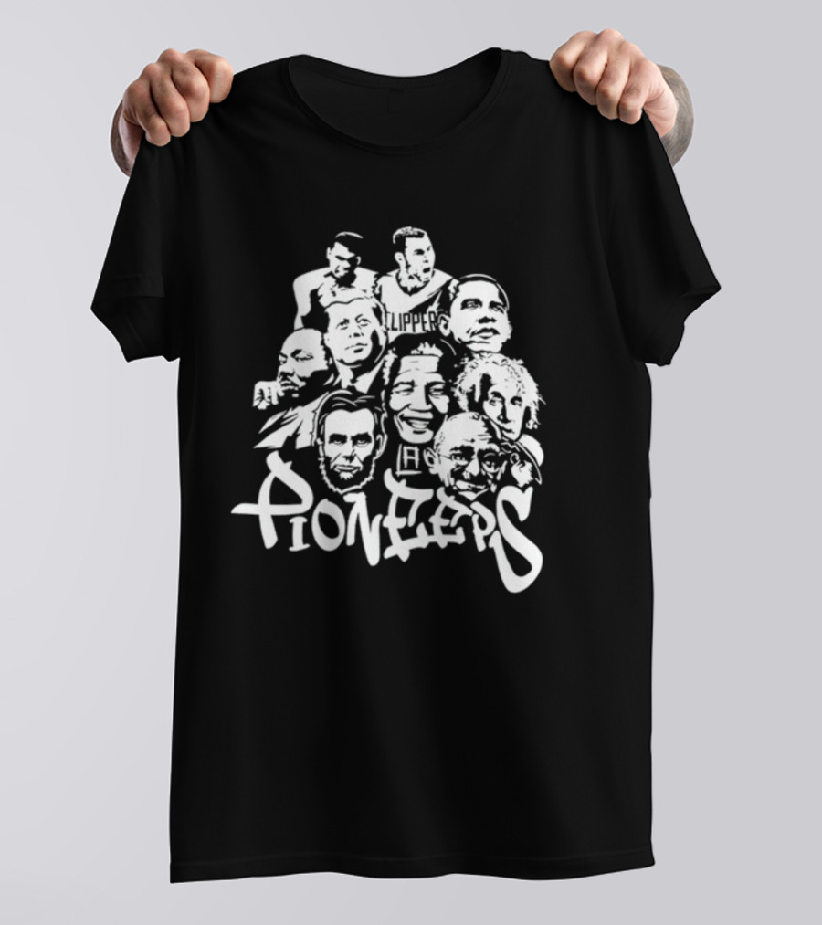 Clippers Players And Historical Pioneer Icons Compilation T-Shirt