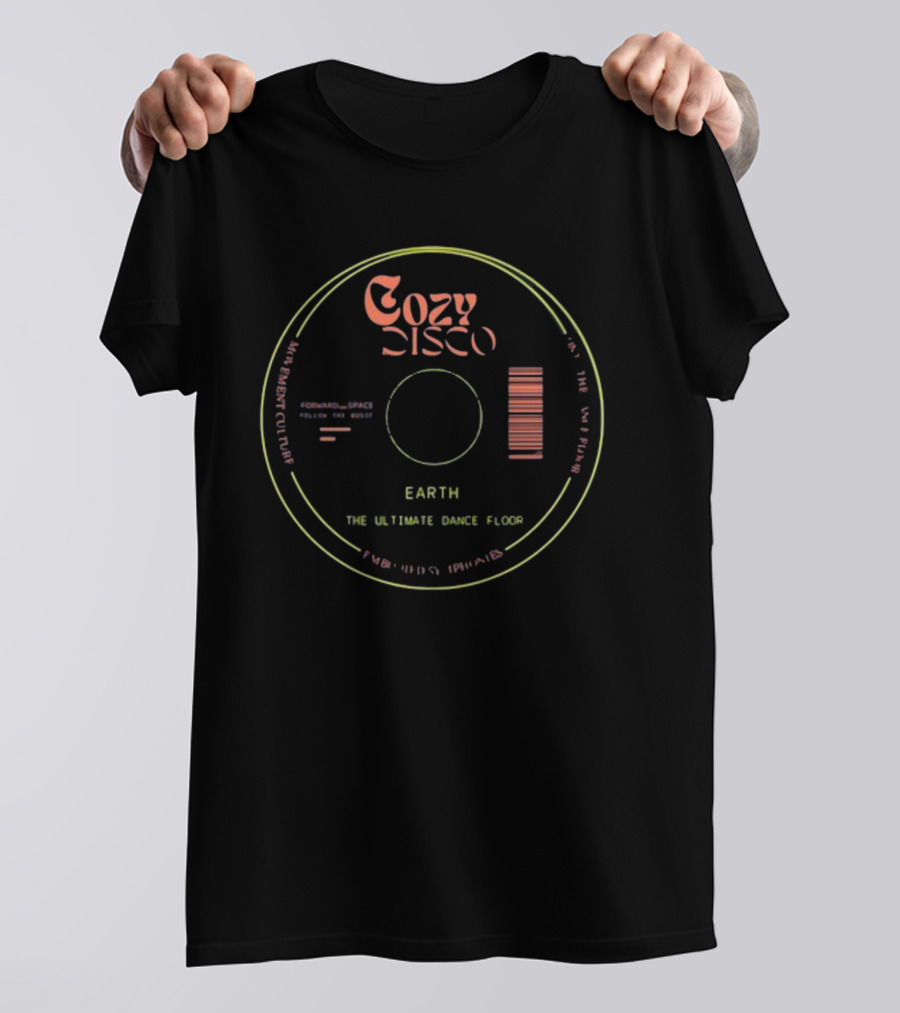 Cozy Disco Earth Forward Space Ultimate Dance Floor Vinyl Record T-Shirt