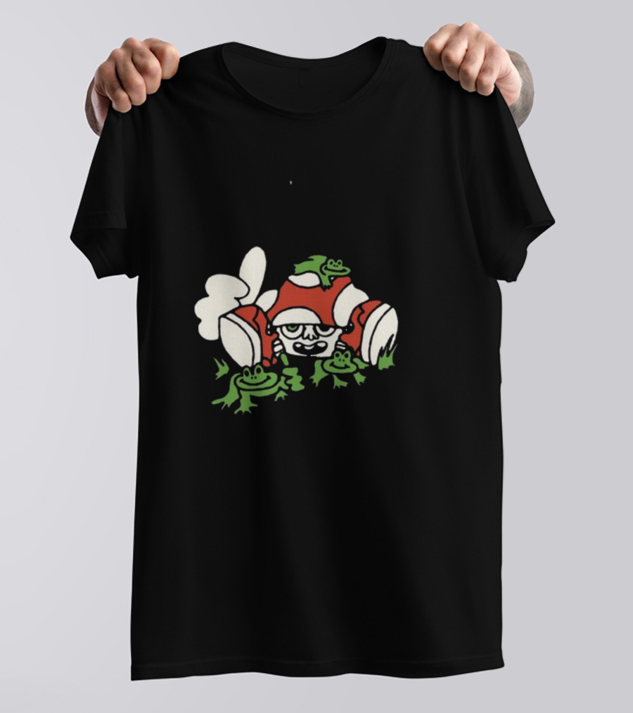 Man I Love Frogs Mushroom Character With Frogs T-Shirt