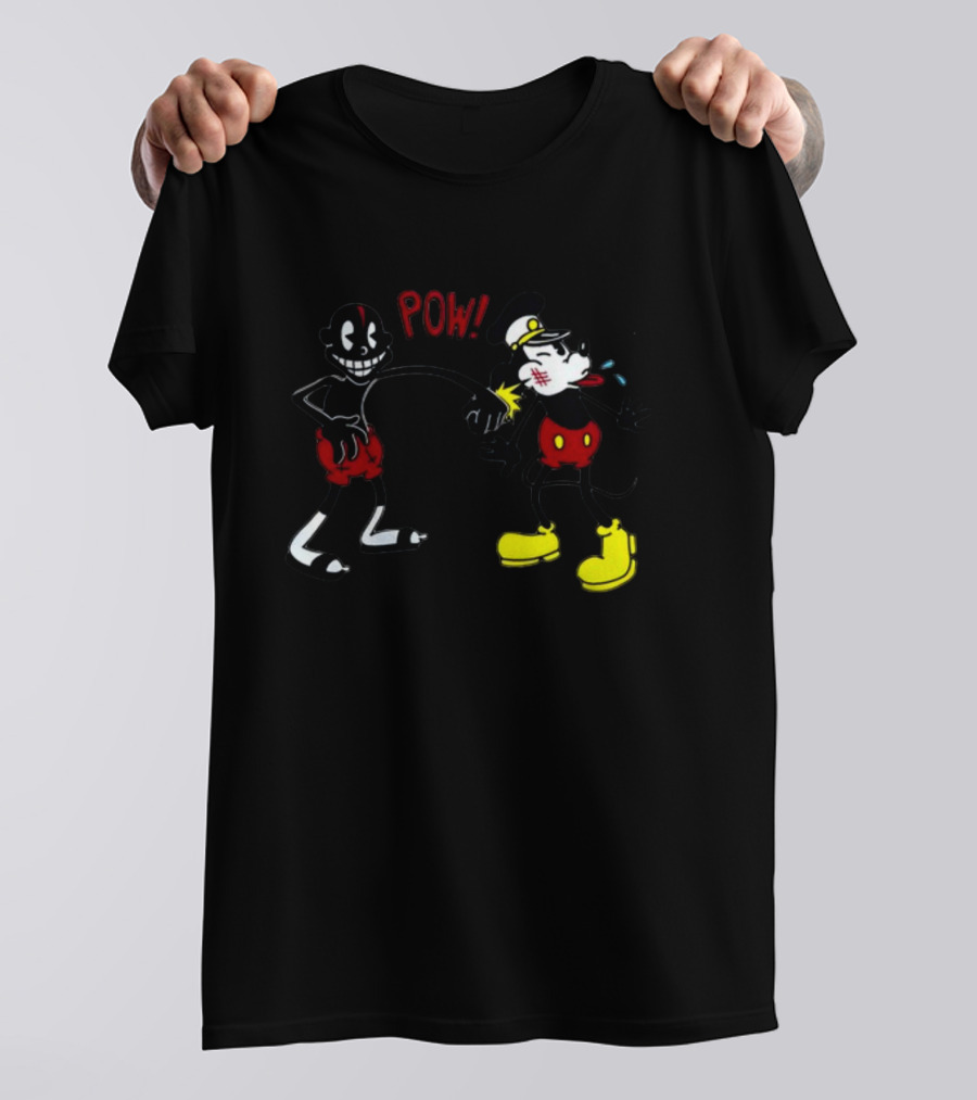 Smalldarkone Knockout POW Vintage Iconic Cartoon Punch T-Shirt