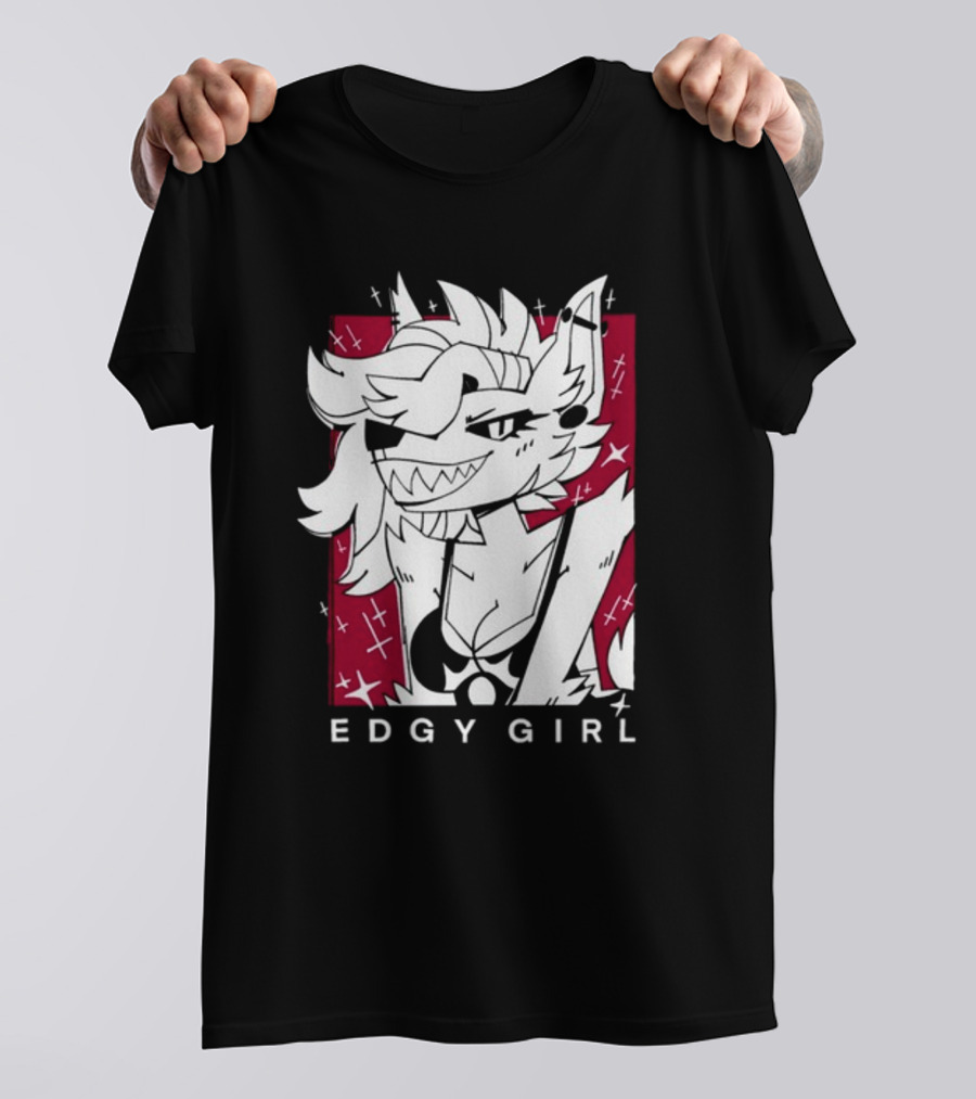Edgy Girl Doubledog Bitey Puppy Girls T-Shirt