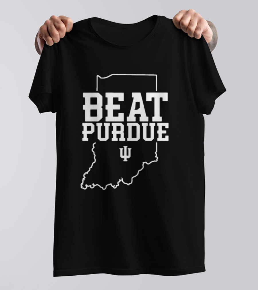 Jacob Mangum-Farrar Beat Purdue Indiana Outline IU T-Shirt