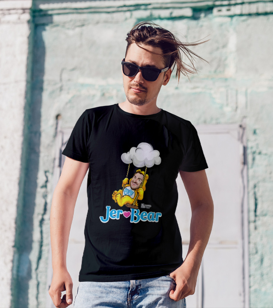 Lebatardaf Jeremy Taché Jer-Bear Swinging Under Cloud Face T-Shirt