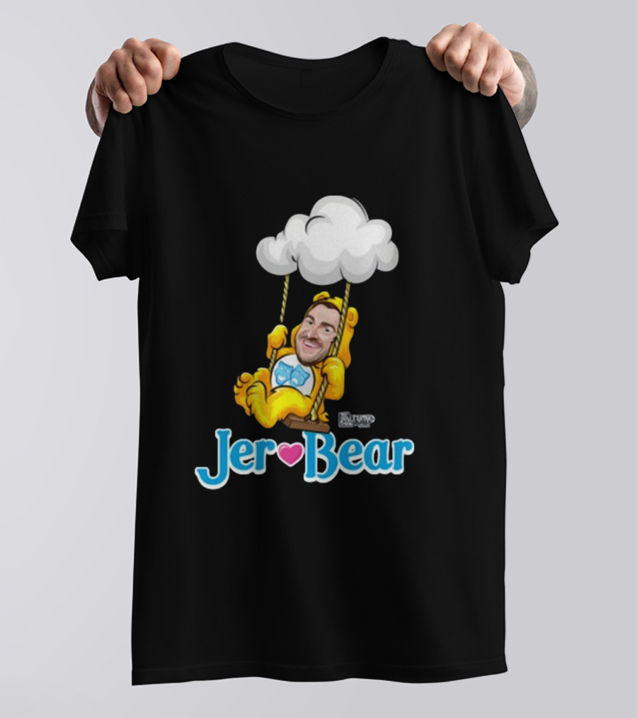 Lebatardaf Jeremy Taché Jer-Bear Swinging Under Cloud Face T-Shirt