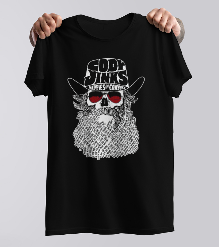 Cody Jinks Hippies And Cowboys Skull T-Shirt