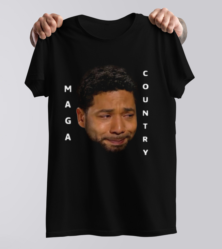 Hollaria Briden Jussie Smollett Crying Face Maga Country T-Shirt