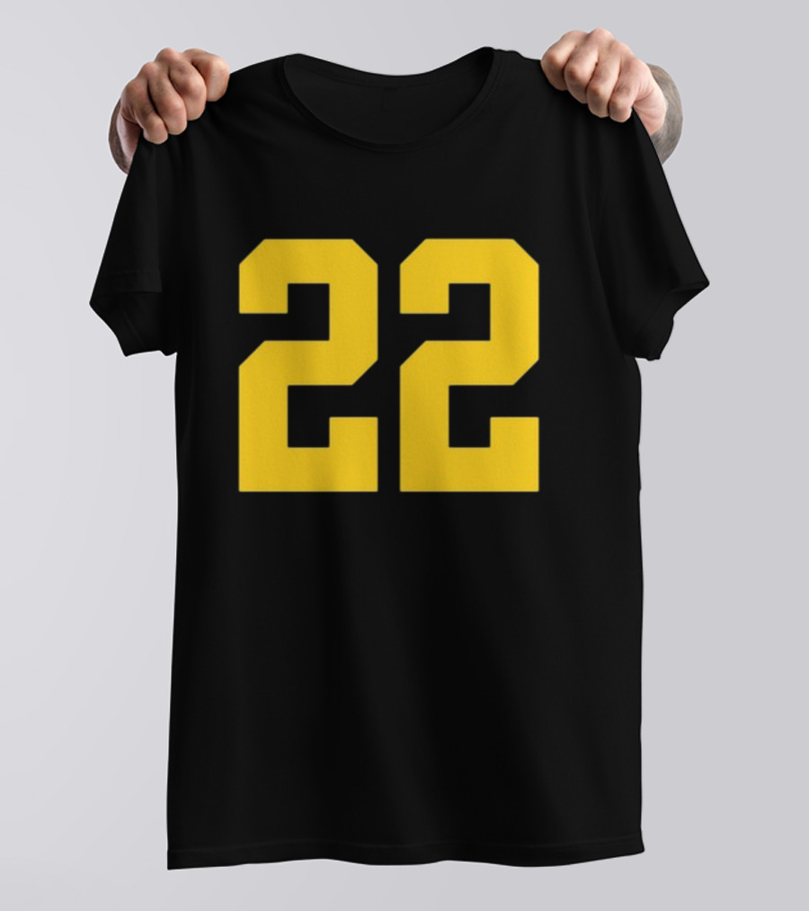Iowa Her 22 Number Yellow T-Shirt