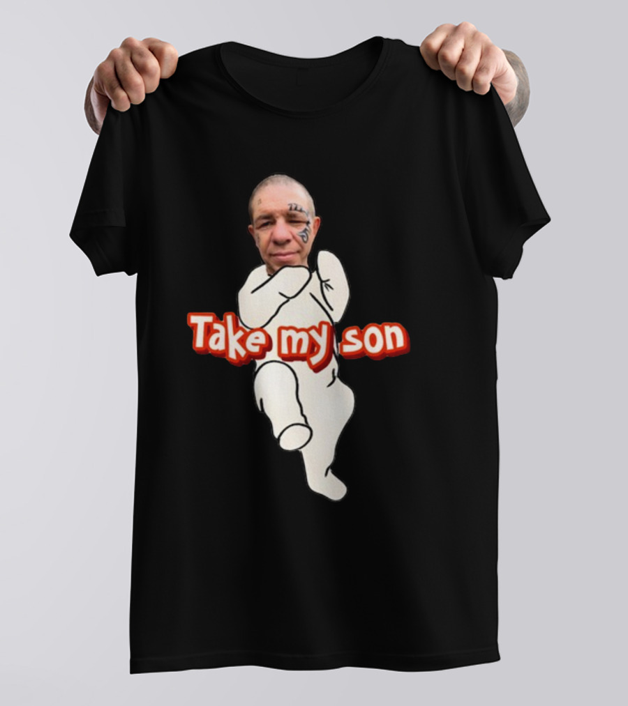 Tike Myson Take My Son Baby Drawing Tattoo Face T-Shirt