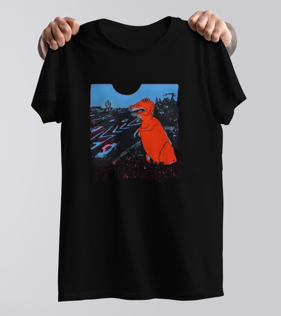 RT 1 Saugus Massachusetts Dinosaur Route Scene T-Shirt