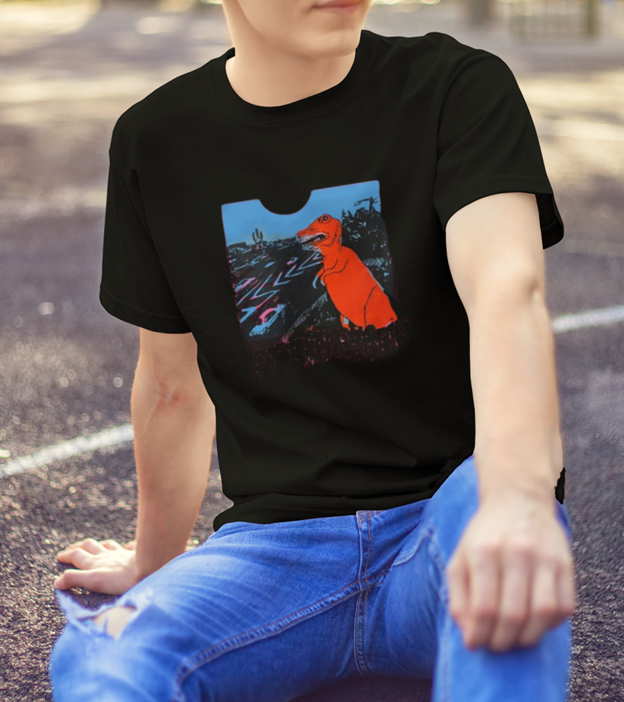 RT 1 Saugus Massachusetts Dinosaur Route Scene T-Shirt
