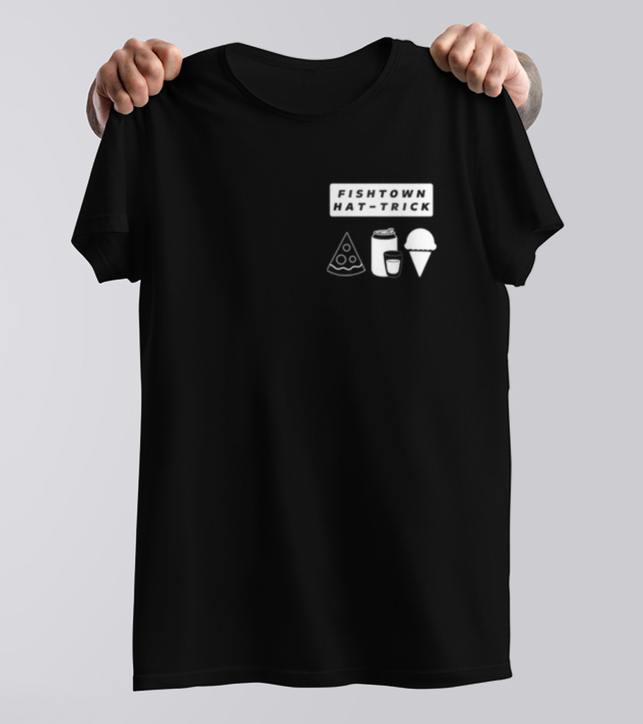 Fishtown Hat Trick Pizza Coffee Ice Cream T-Shirt