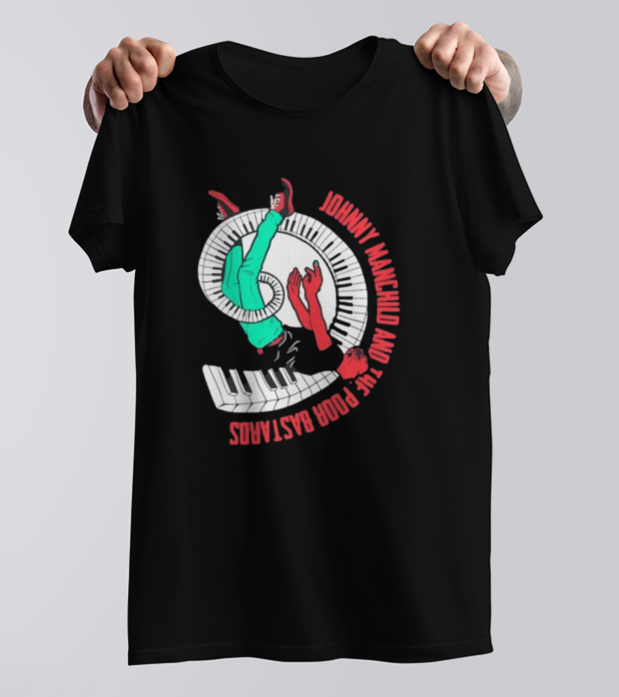 Johnny Manchild And The Poor Bastards Spiral Keyboard T-Shirt
