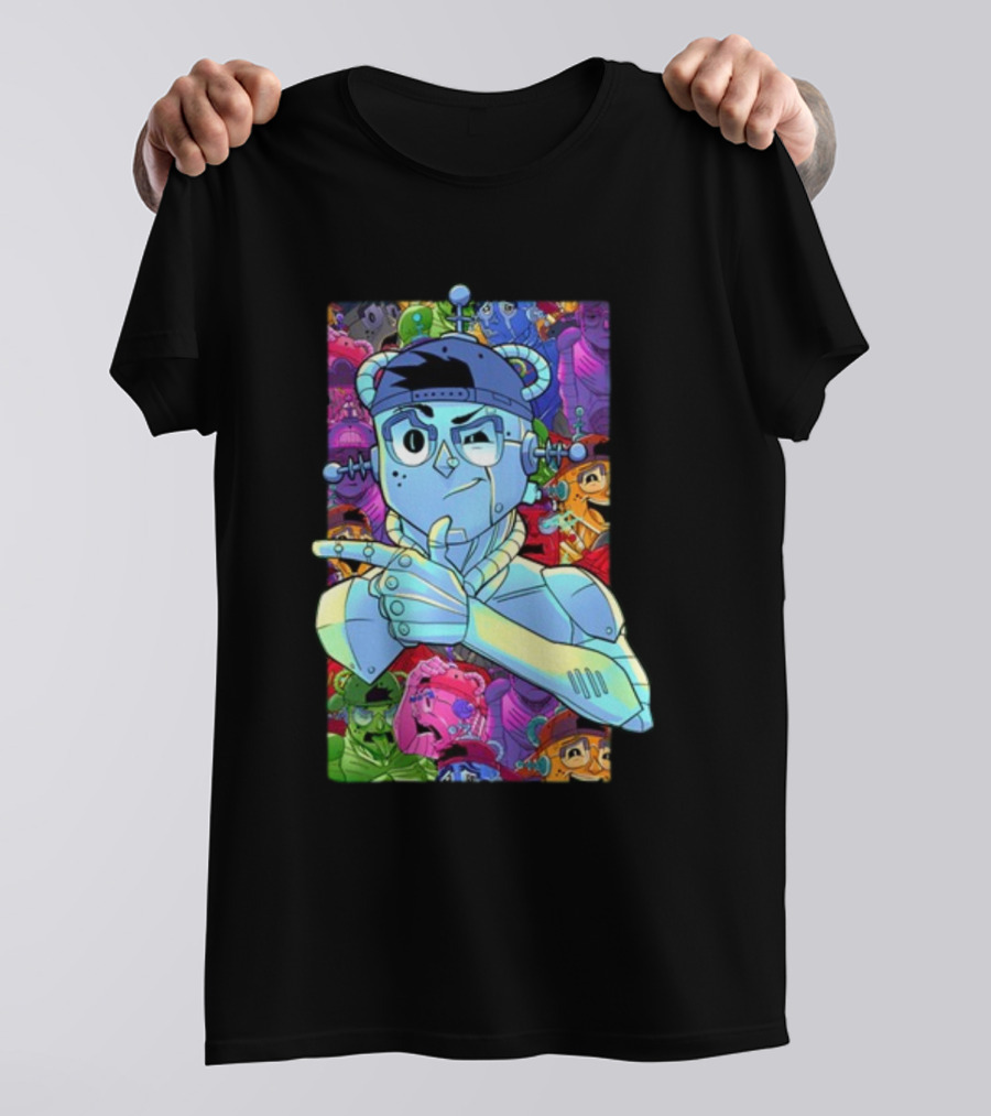 Kt8 Ray Volpe Volpeverse Colorful Futuristic Robot Characters T-Shirt
