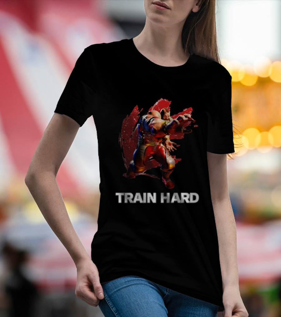 Zangief Train Hard Fighter Action Pose T-Shirt